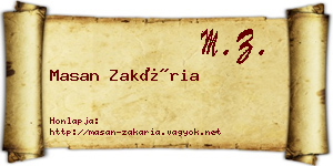 Masan Zakária névjegykártya